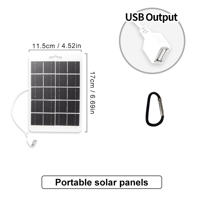 Solar charging panel, outdoor camping mobile phone power bank charger, portable solar charging panel