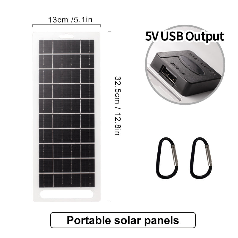 Solar charging panel, outdoor camping mobile phone power bank charger, portable solar charging panel