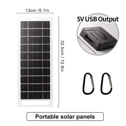 Solar charging panel, outdoor camping mobile phone power bank charger, portable solar charging panel