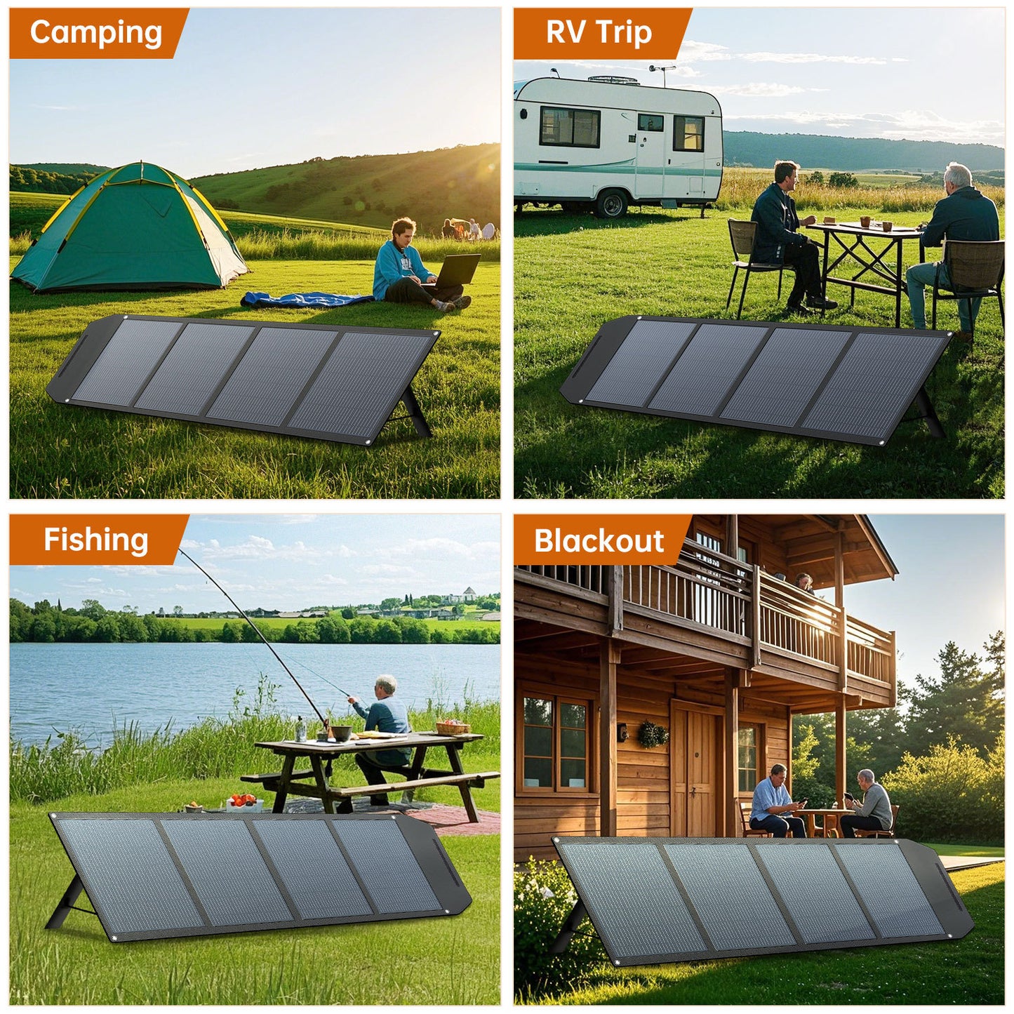 120W solar energy folding bag single-crystal solar panel