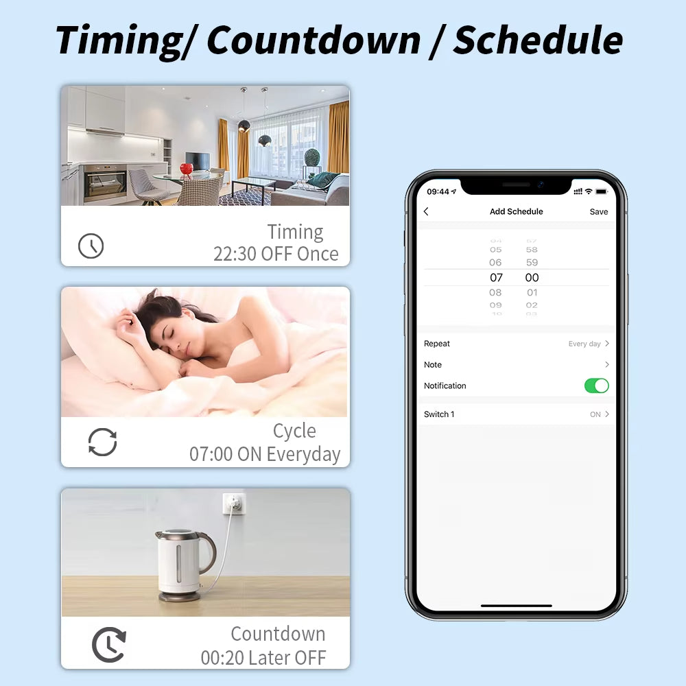 Alexa-Supported Smart Home WiFi Smart Plug Socket ip34
