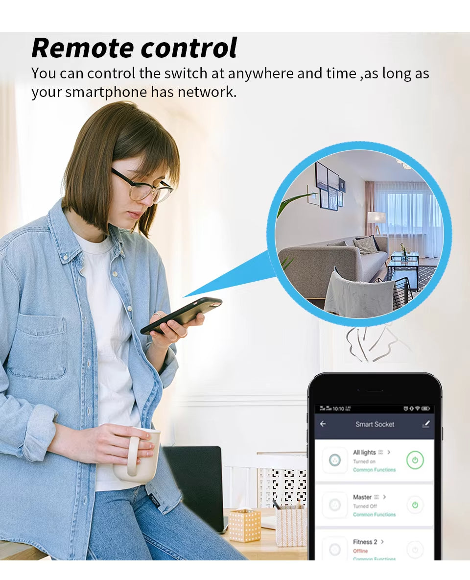 Alexa-Supported Smart Home WiFi Smart Plug Socket ip34