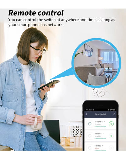 Alexa-Supported Smart Home WiFi Smart Plug Socket ip34
